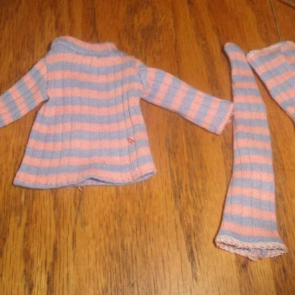 Barbie Toys Barbie Doll Clothes Pak Extras Peach Blue Stripe